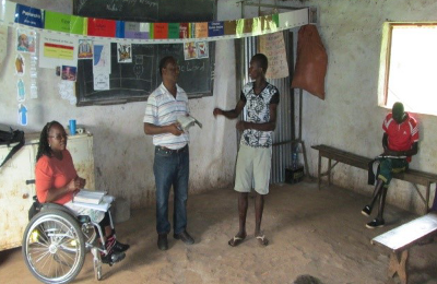 En fauteuil roulant en Ethiopie